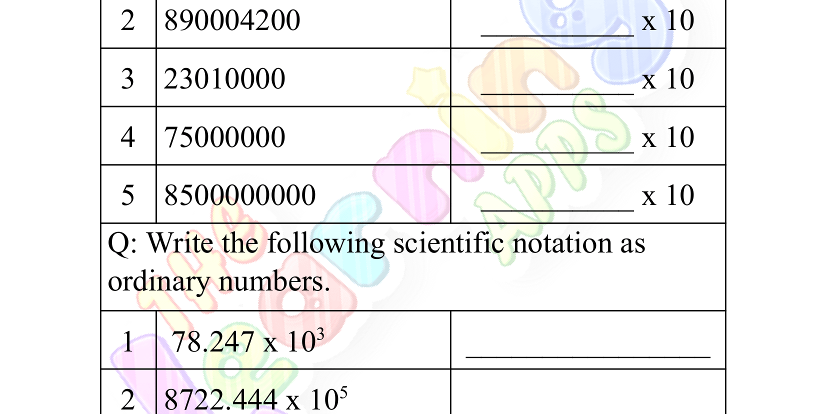 scientific notation worksheet grade 3-09