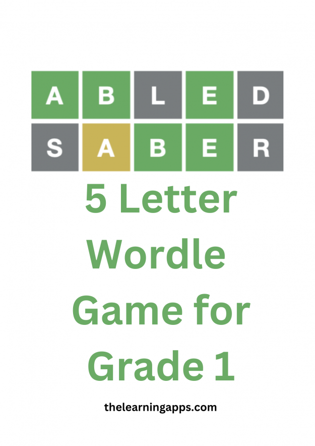 5 Letter Wordle Game for Grade 1