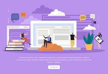 Online Education Flat Background