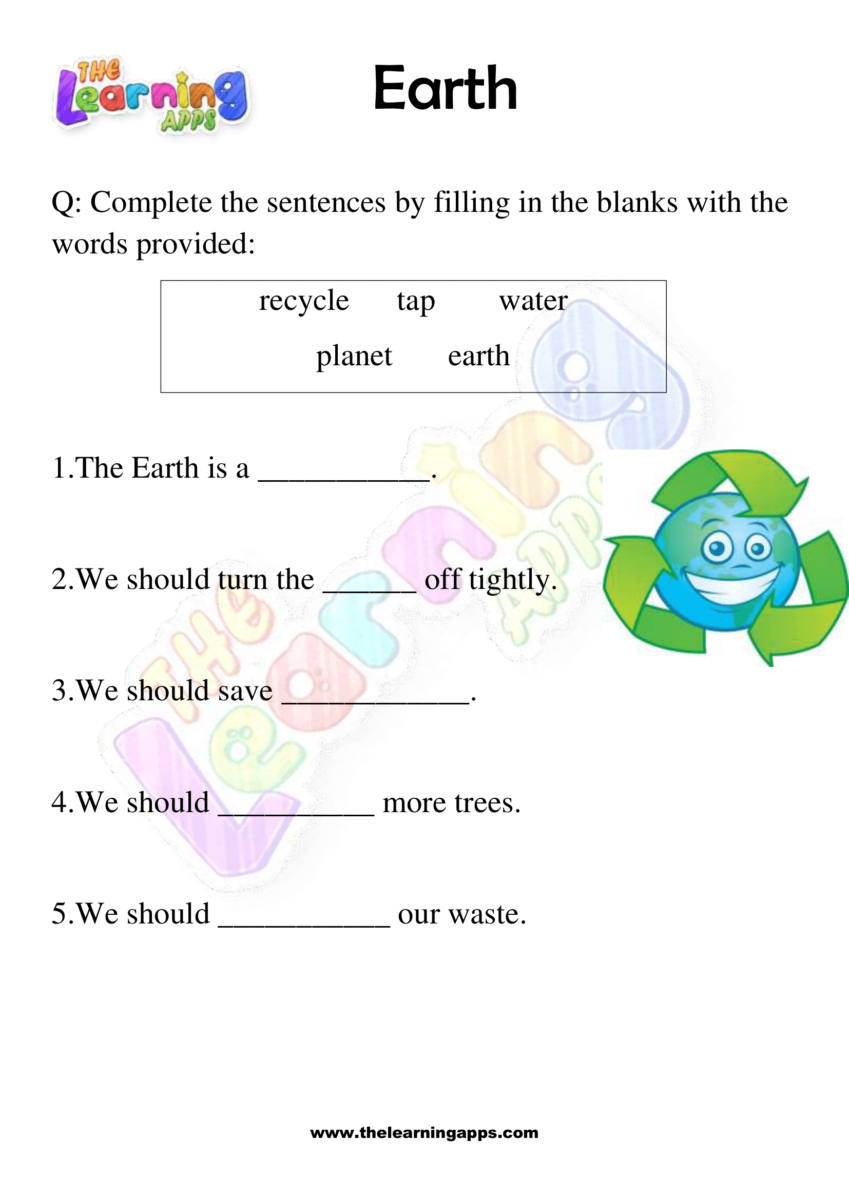 free printable earth science worksheets for 1st grade