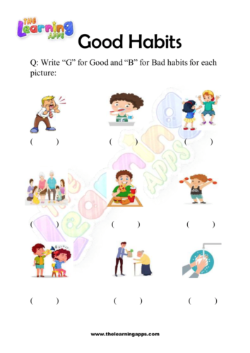 Good Habits And Bad Habits Worksheet