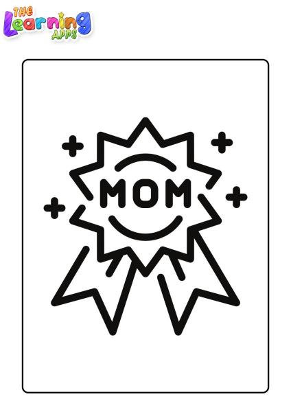 Mother's coloring pages for kids - Thelearningapps