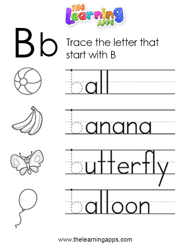 free letter b worksheets for preschoolers and kindergarten