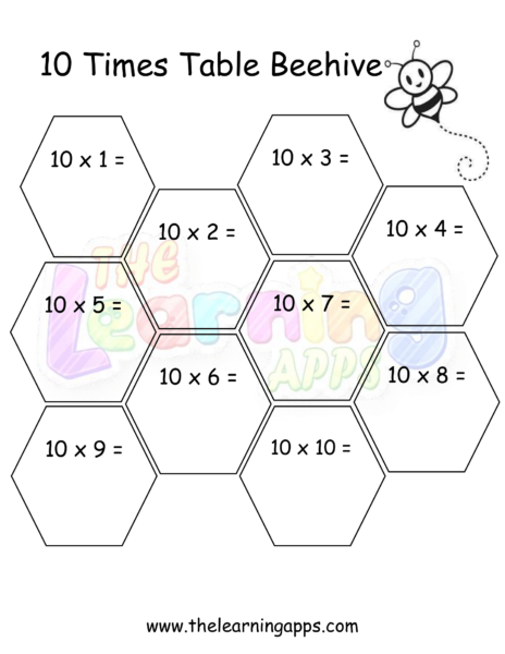 10 Times Table Beehive